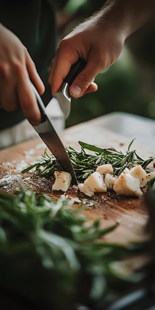 Kucharz przygotowujący potrawę